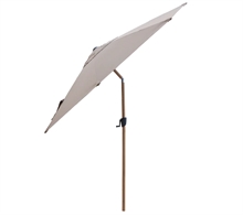 Cane-line sunshade parasol med tilt - alu teak look - taupe dug
